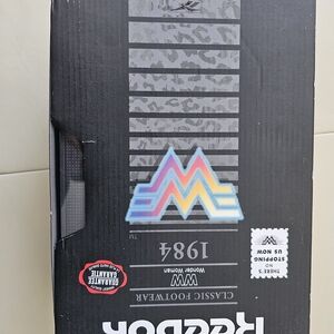 Reebok Black Shoe Box with Colorful Logo